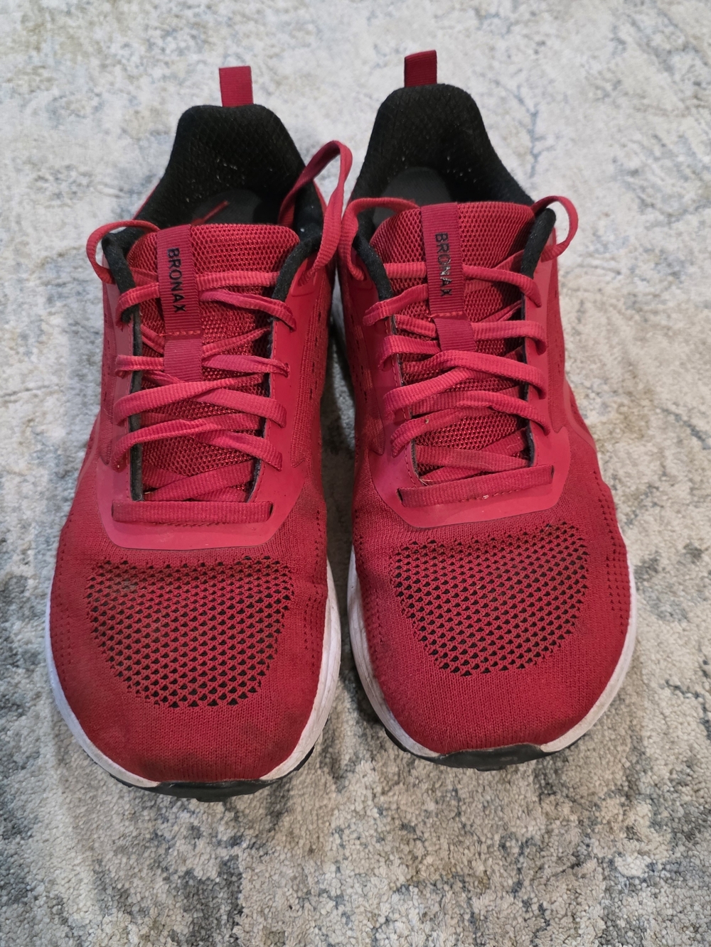 Bronax Men's Lightweight Red Athletic Sneakers